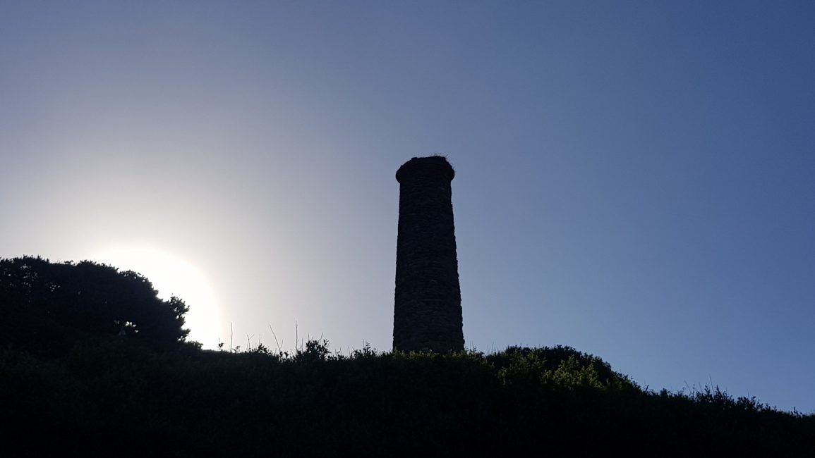 Blue Hills tin mine chimneys