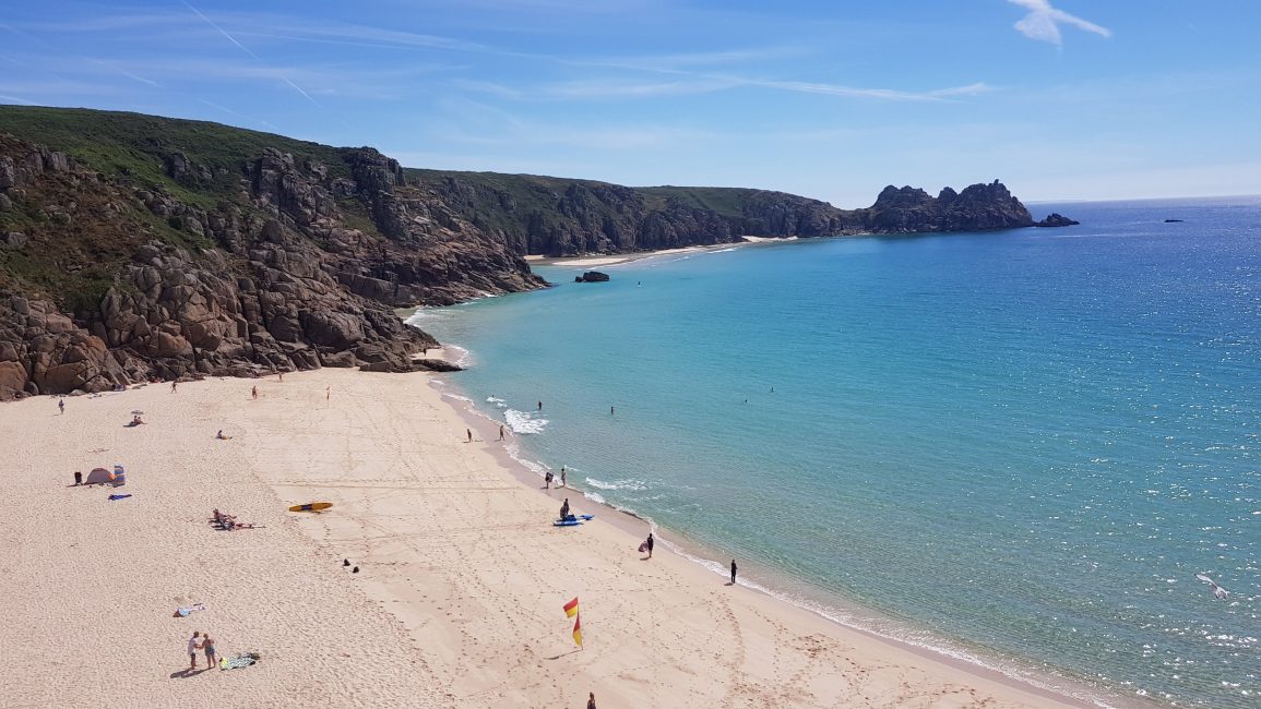 The beaches at Porthcurno