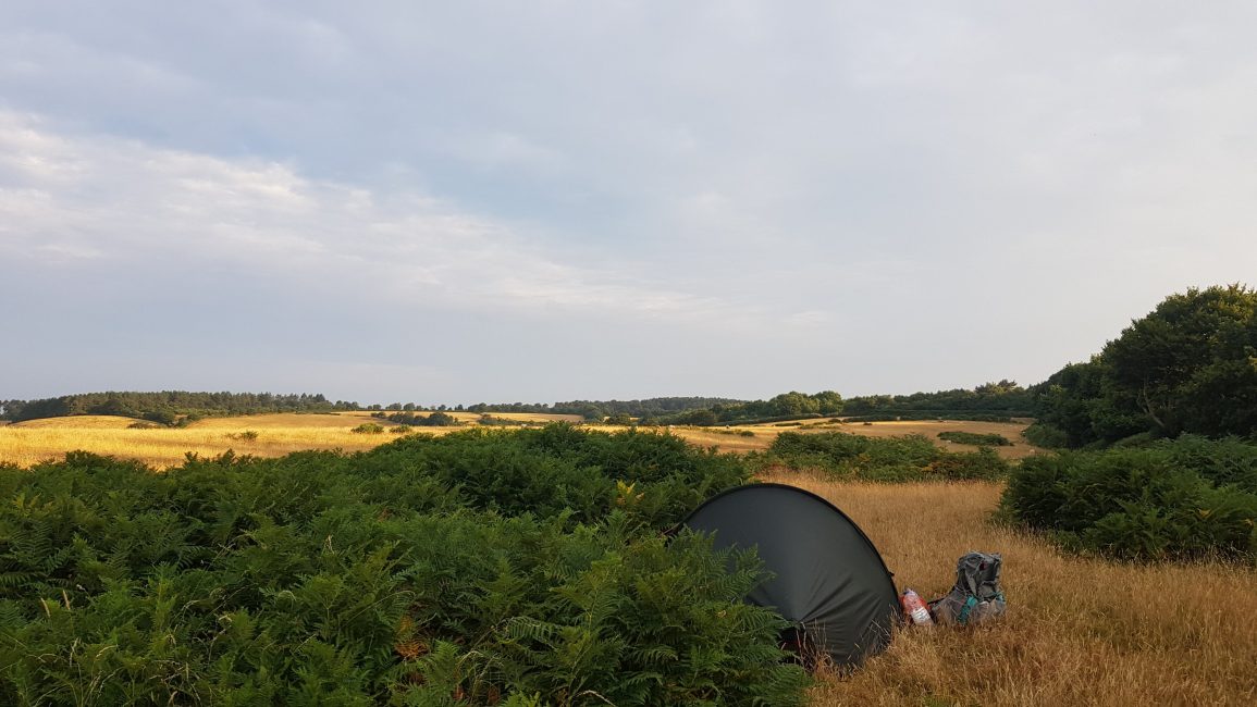 My wild camp just before Sidmouth
