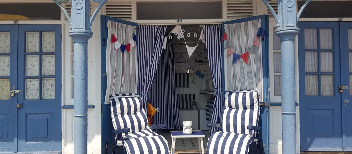 Beach hut at Weymouth, South West Coast Path