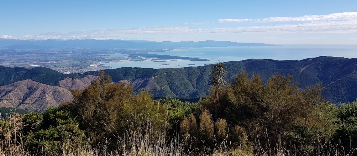 View across the Tasman from Mount Malita