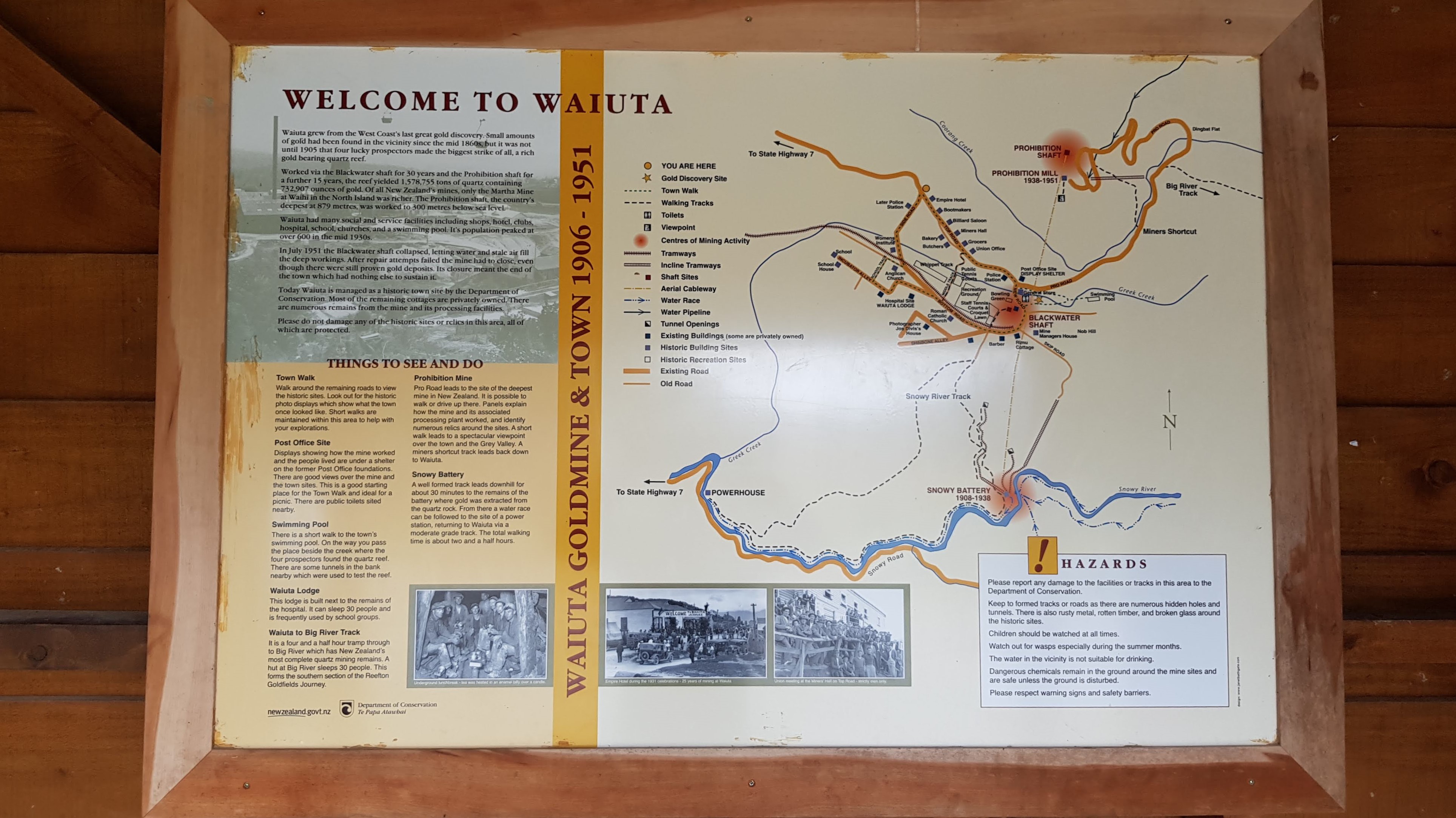 An overview of Waiuta - former gold mining town