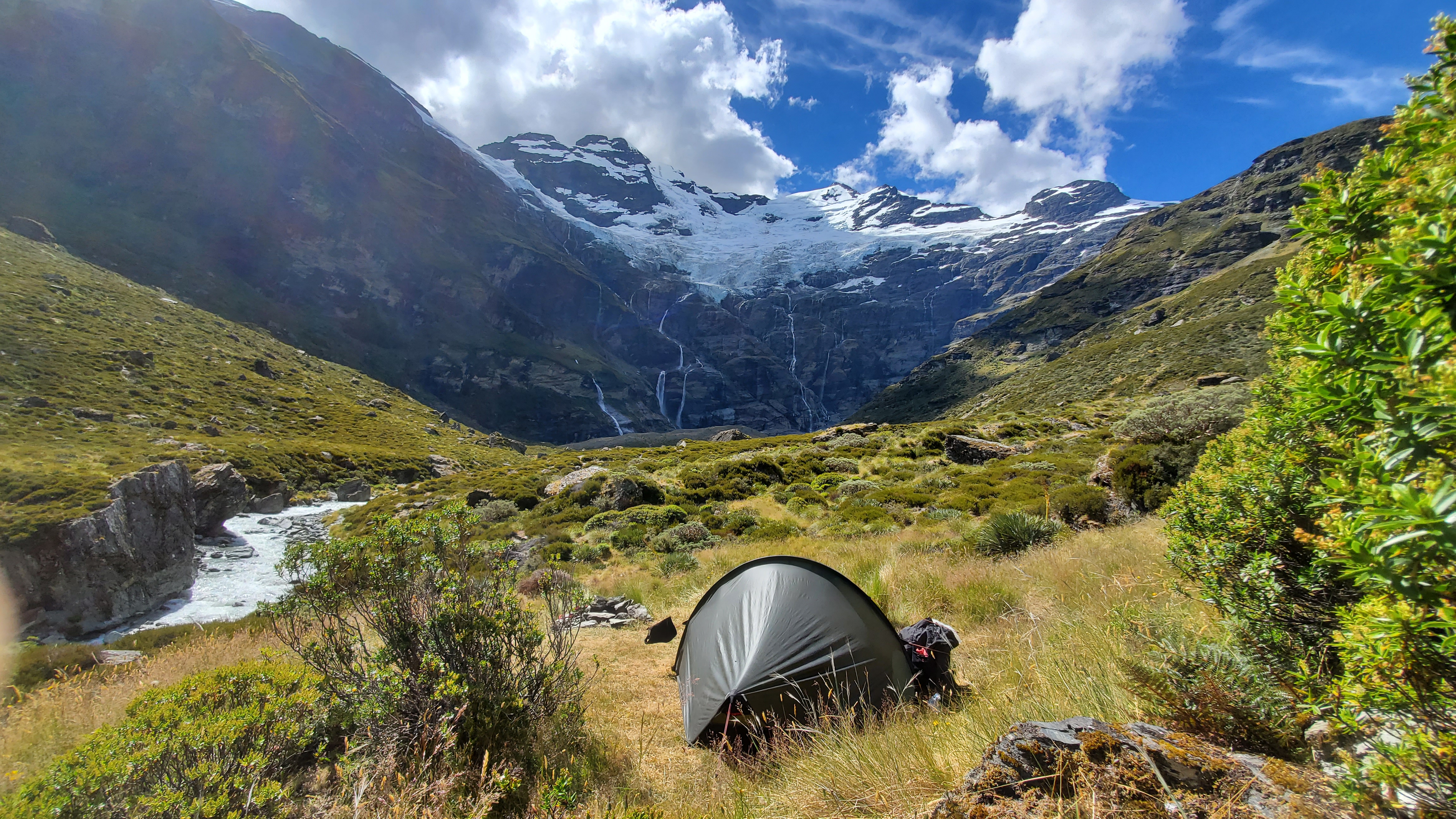 The perfect camp spot Mt Earnslaw