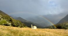 Rainbow at Paske hut