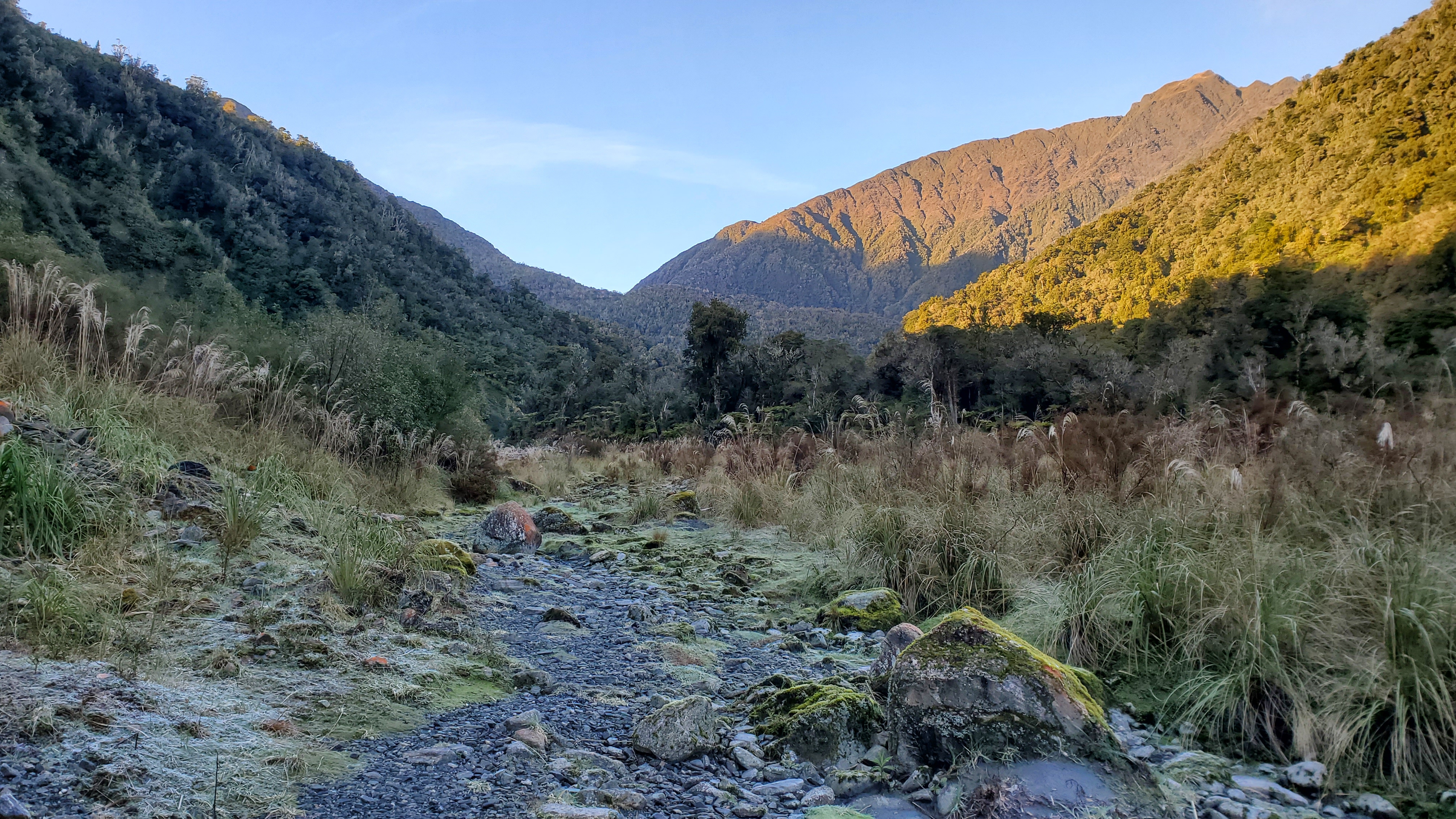 A frosty morning on the Toaroha River