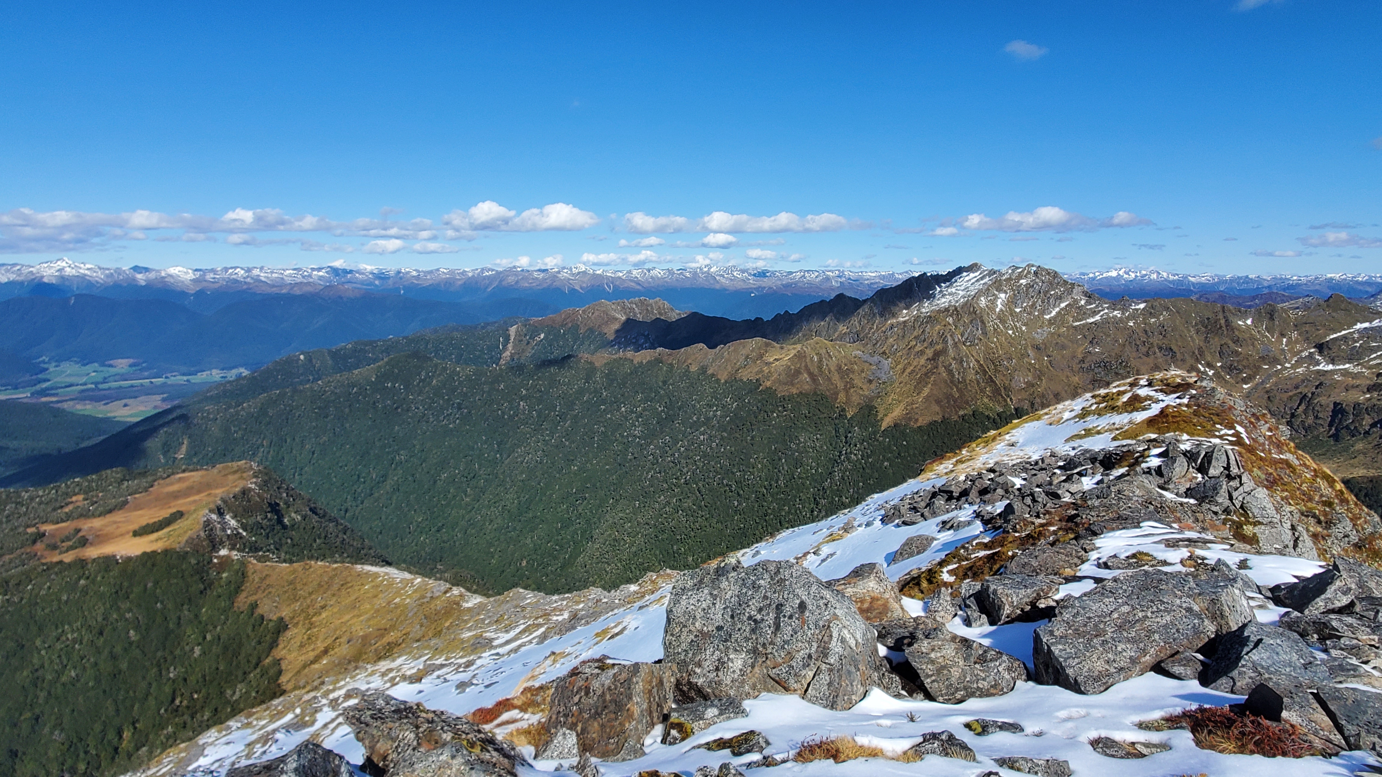 Views to the southeast from Mt Haast