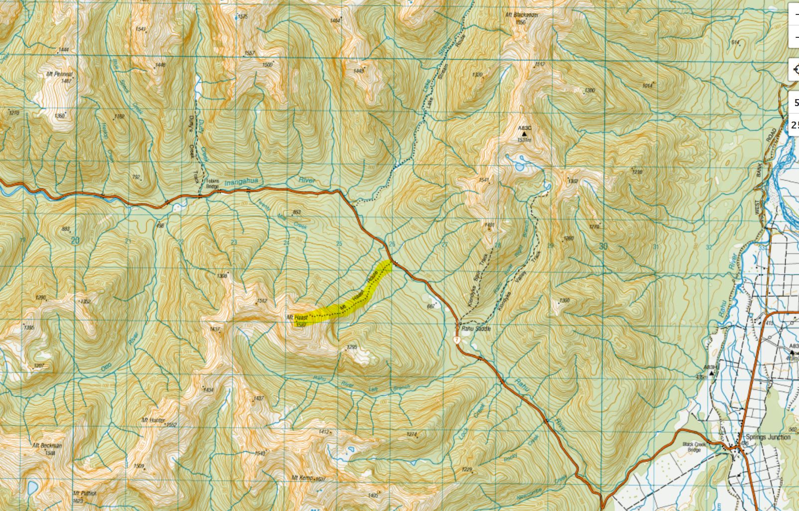 Mt Haast map