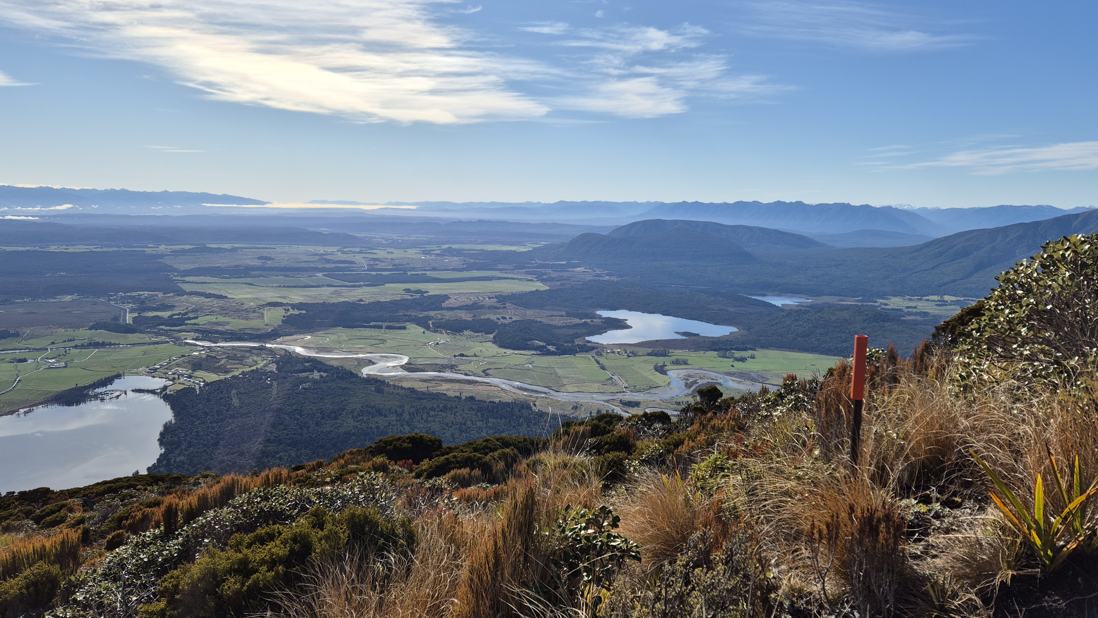 Looking north towards Kangaroo Lake and Lady Lake from Te Kinga