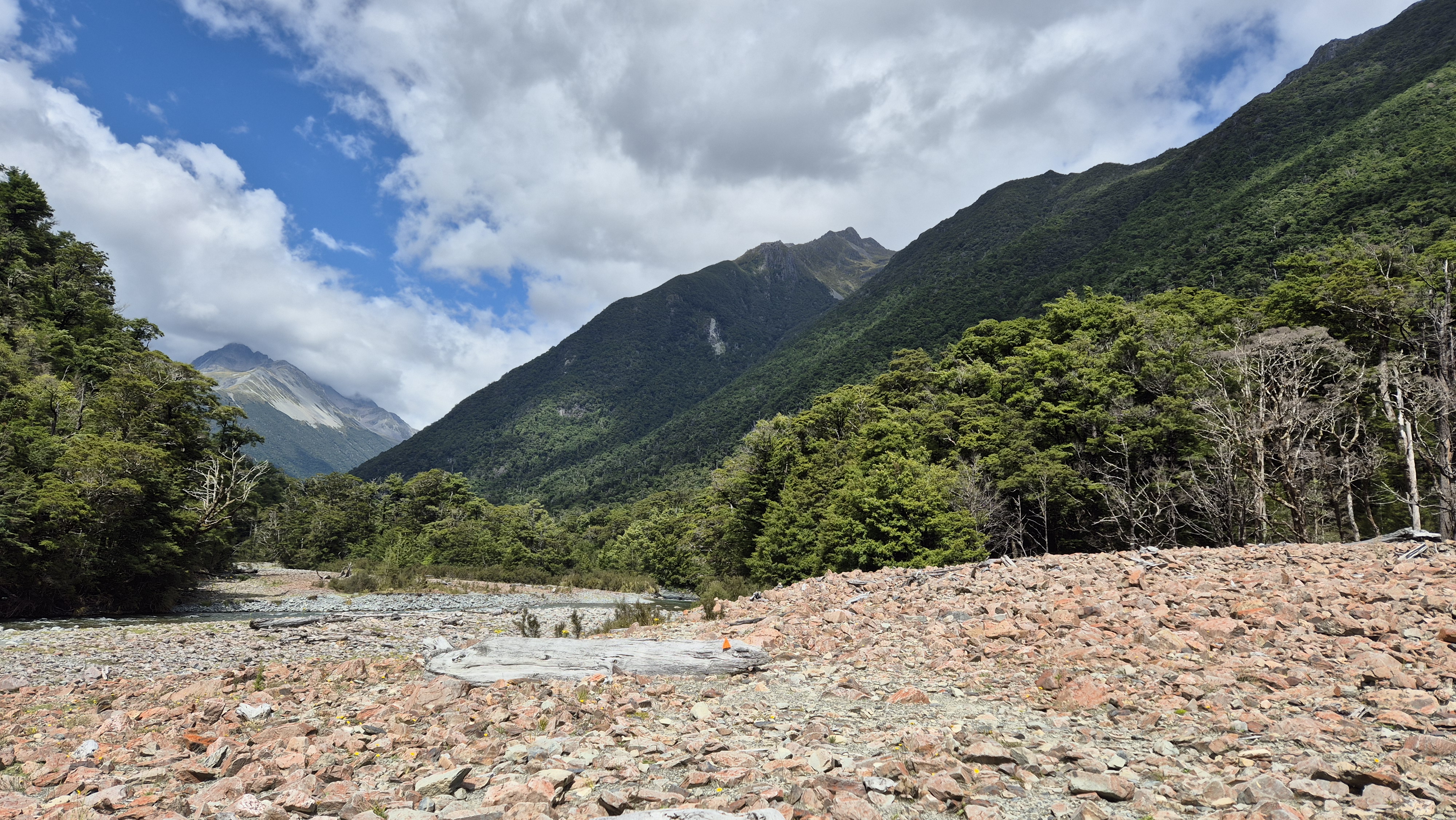 Crossing debris along the Sabine River