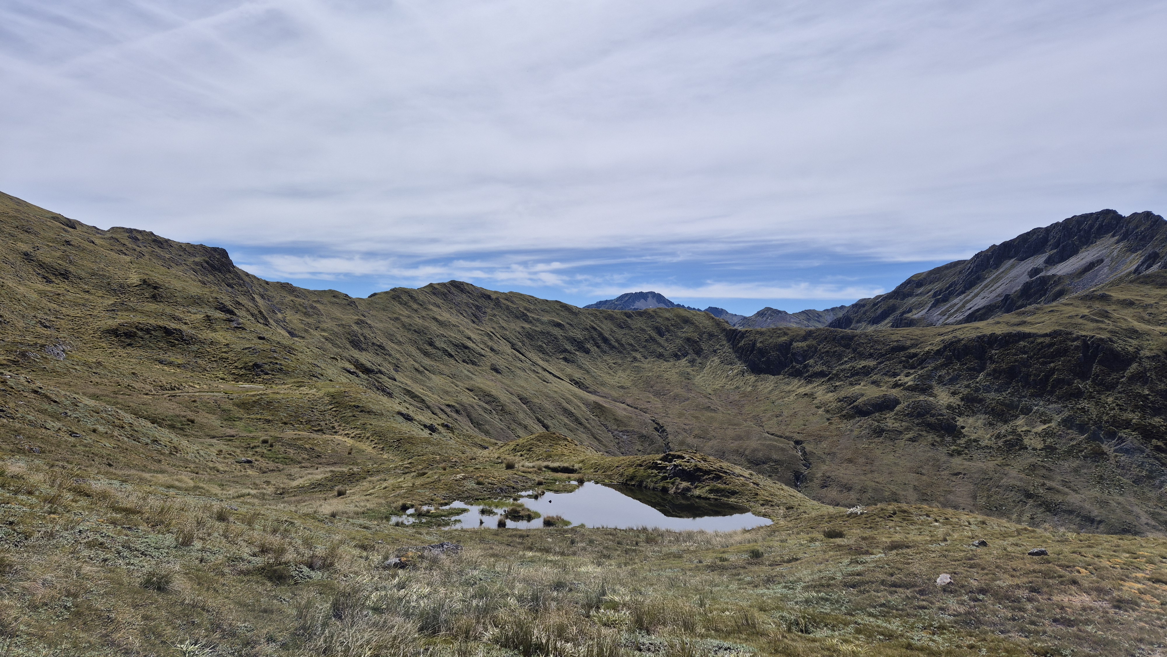Tarn along the Rough Creek Track from Lake Christabel Hut