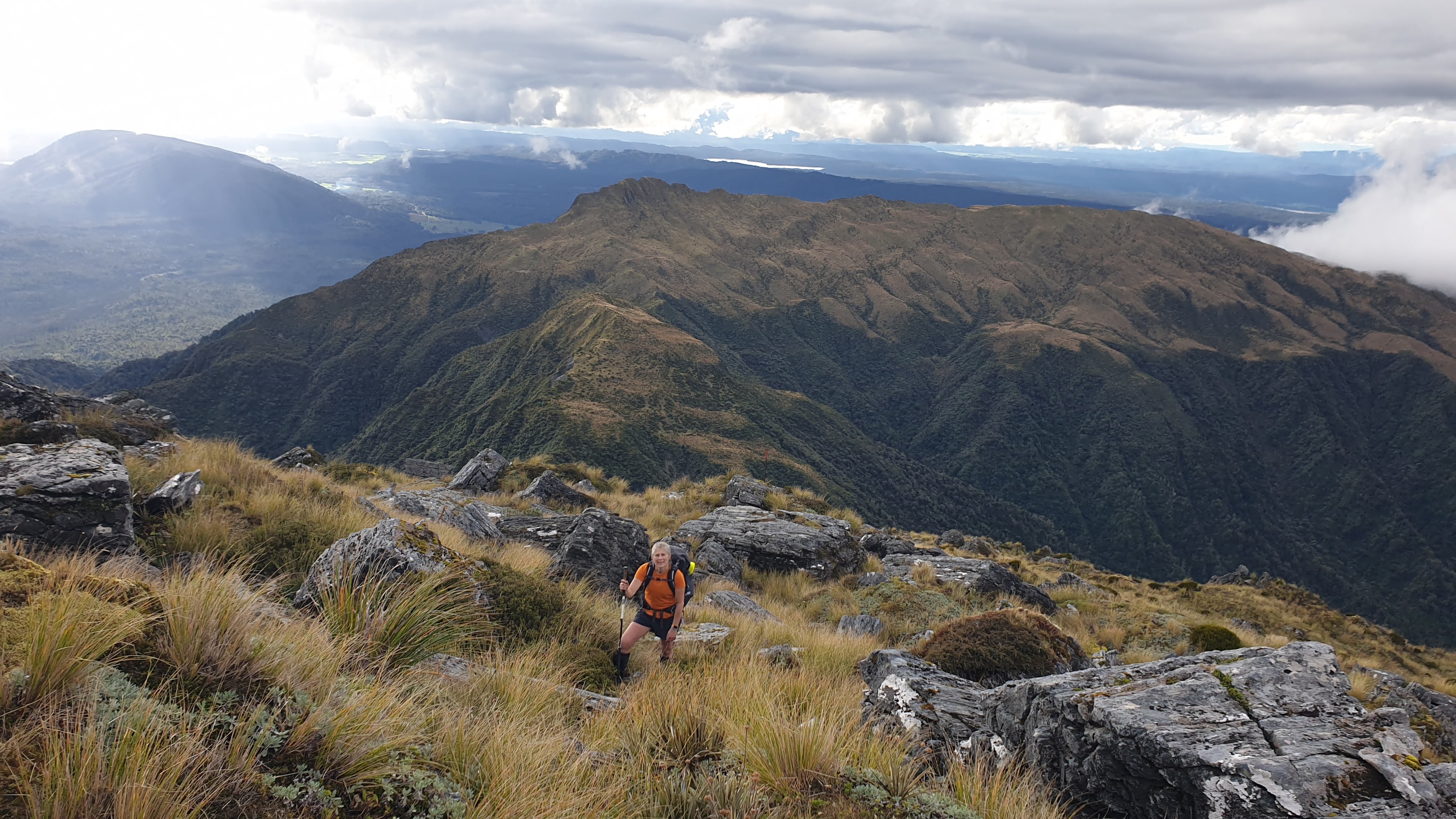 Heading up Mt O'Shannessy. Lake Morgan Cone Creek Loop