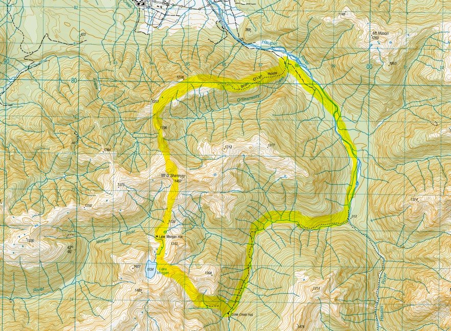 Brian O'Lyn, Lake Morgan Cone Creek map